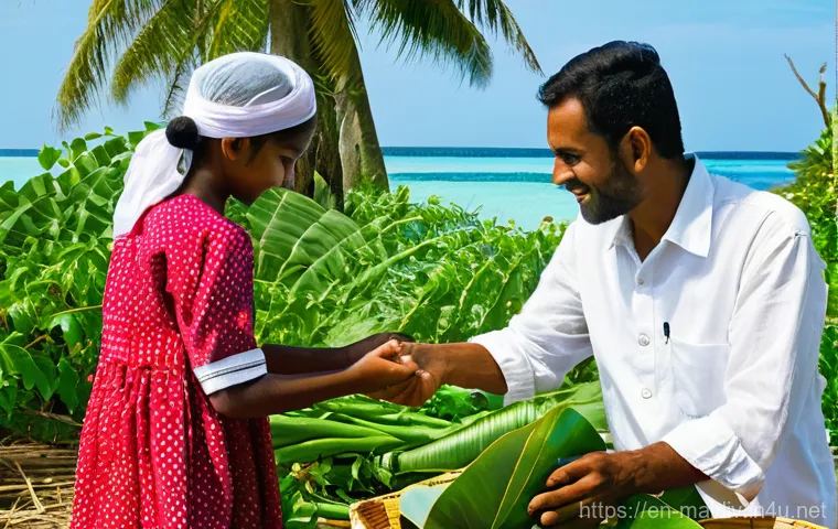 몰디브 전통 의학 - **"Restorative Herbal Embrace"**
A person receives a traditional Dhivehi Beys herbal oil massage... 몰디브 전통 의학 - **"Restorative Herbal Embrace"**
A person receives a traditional Dhivehi Beys herbal oil massage...
